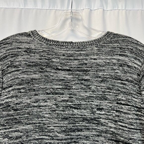 Jeanne Pierre Womens Tunic Sweater Black White Marled Long Sleeve Pockets L - Picture 7 of 9